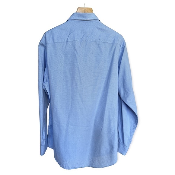 Alfani Men’s Performance Blue Button Front Shirt, Size Large 16-16.5 34-35 - Picture 2 of 10